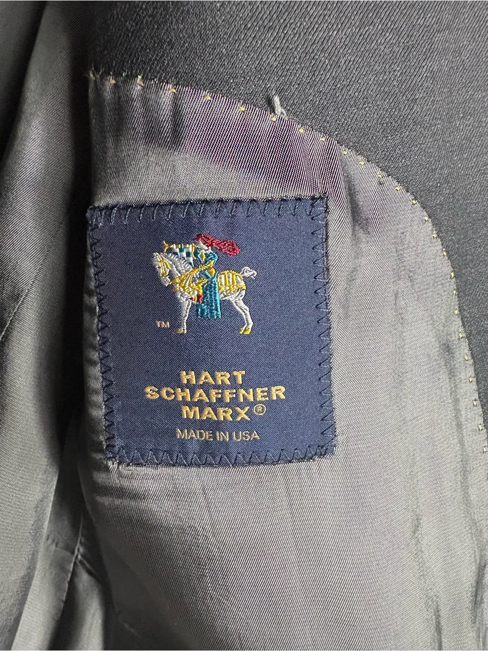 HART SCHAFFNER MARX Two-Button Blazer from Von Maur in Charcoal Size 44S